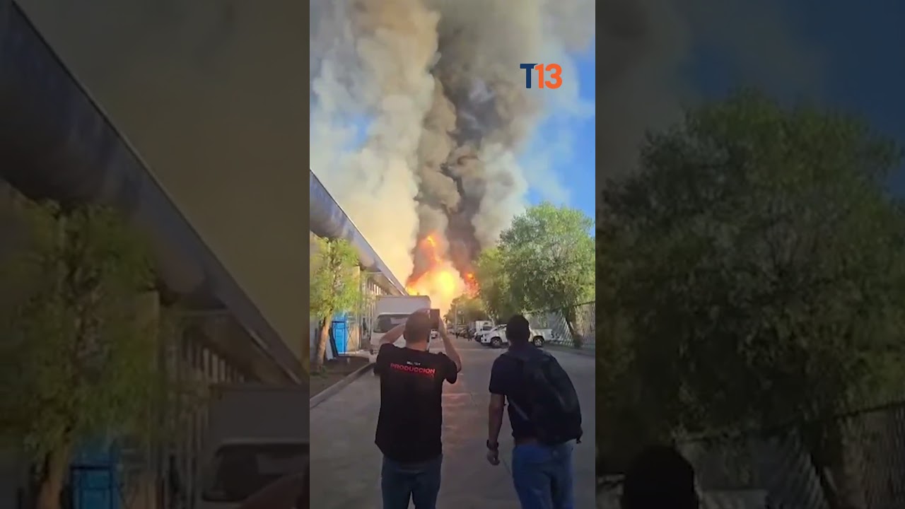 Impactantes im&aacute;genes de la explosi&oacute;n e incendio en Renca
