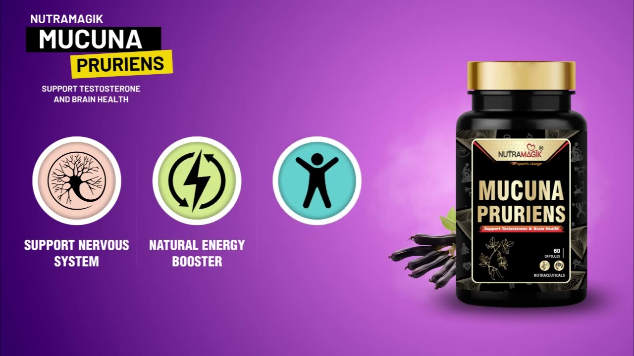 Mucuna Pruriens Kapikachhu Extract for Mood and Muscle support Supplement - 60 Capsules