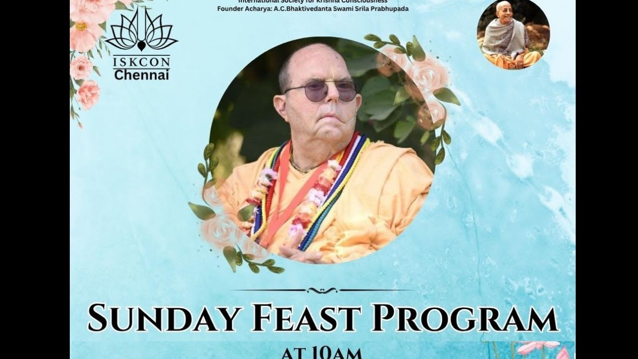 Special Sunday Feast lecture - HH Jaypataka Swami - ISKCONChennai - 26Oct25