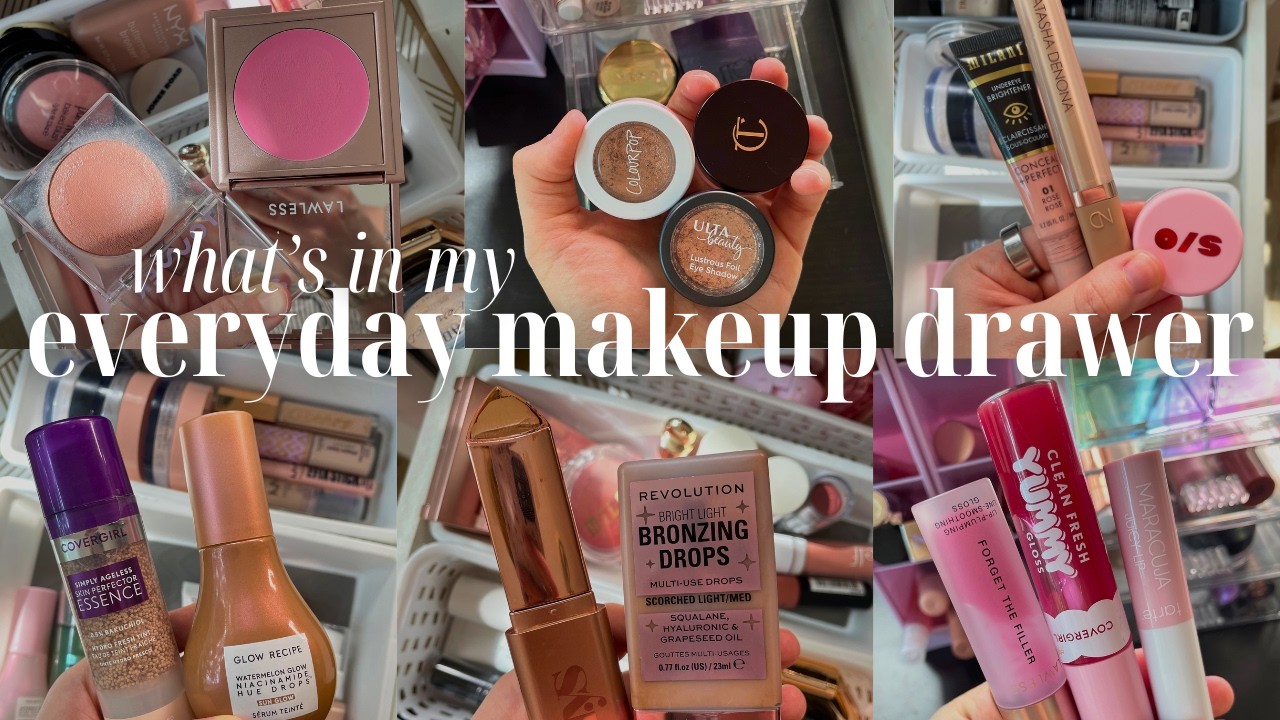 What's in my Everyday Makeup Drawer ✨ products I want to use before summer ends!!