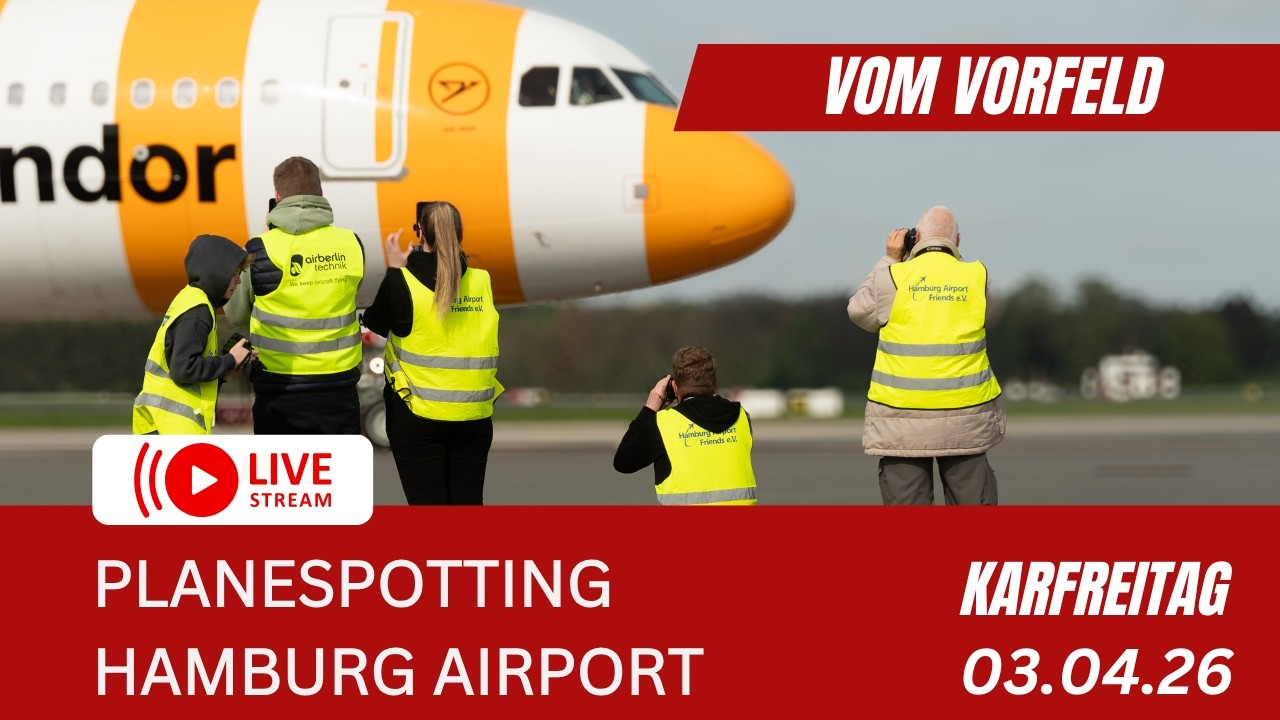 🔴 LIVE | Hamburg Airport Livestream vom Vorfeld | 03.04.26 #planespotting ✈️