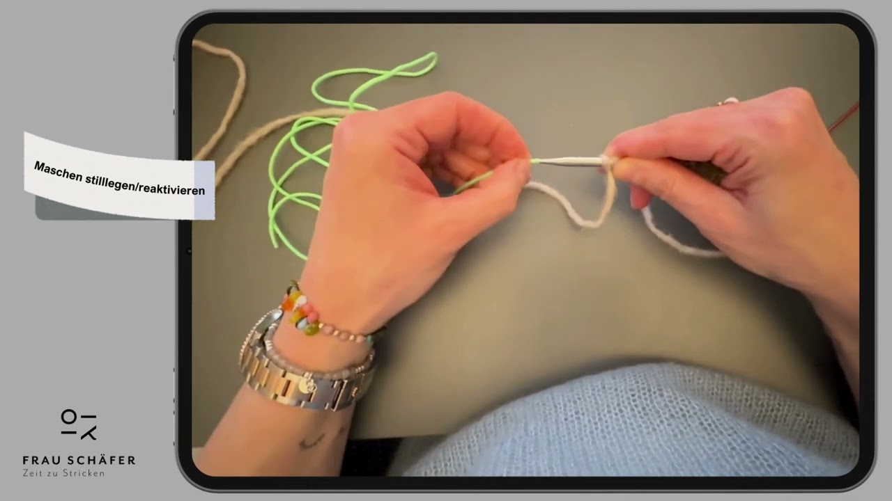 Maschen stilllegen & reaktivieren mit Maschenkordel – Einfach erklärt! 🧶✨