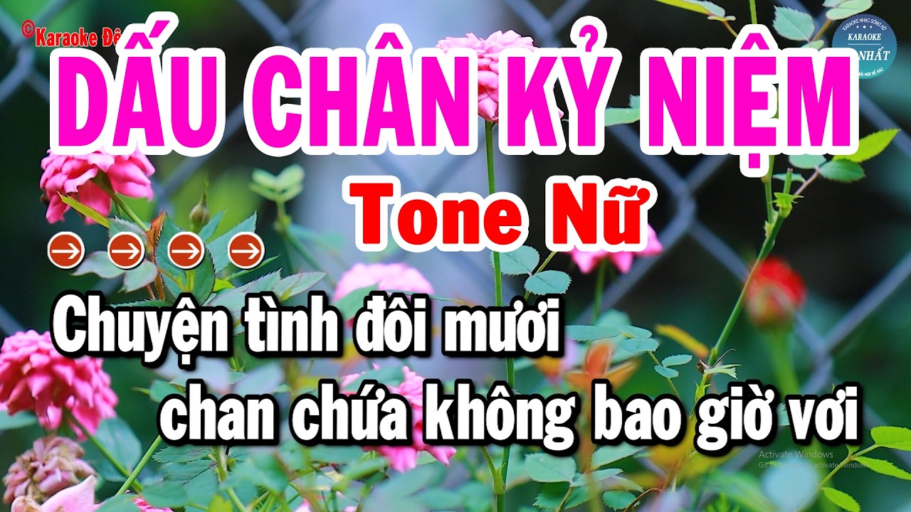 Karaoke Dấu Chân Kỷ Niệm Tone Nữ Nhạc Sống Trữ Tình Hay Nhất | Karaoke Đệ Nhất