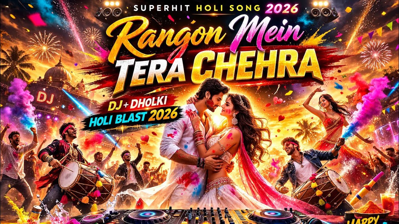 Holi 2026 Superhit DJ Song 🔥 | Rangon Mein Tera Chehra | 4 March Holi Special | Party Anthem 💥