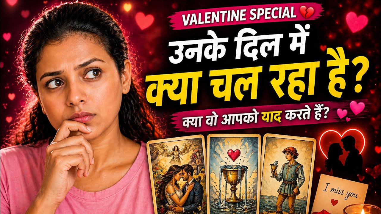 Valentine Special 💔 उनके दिल में क्या चल रहा है? Love Tarot Reading | Pyar Mein Rukawat Kyun Hai?