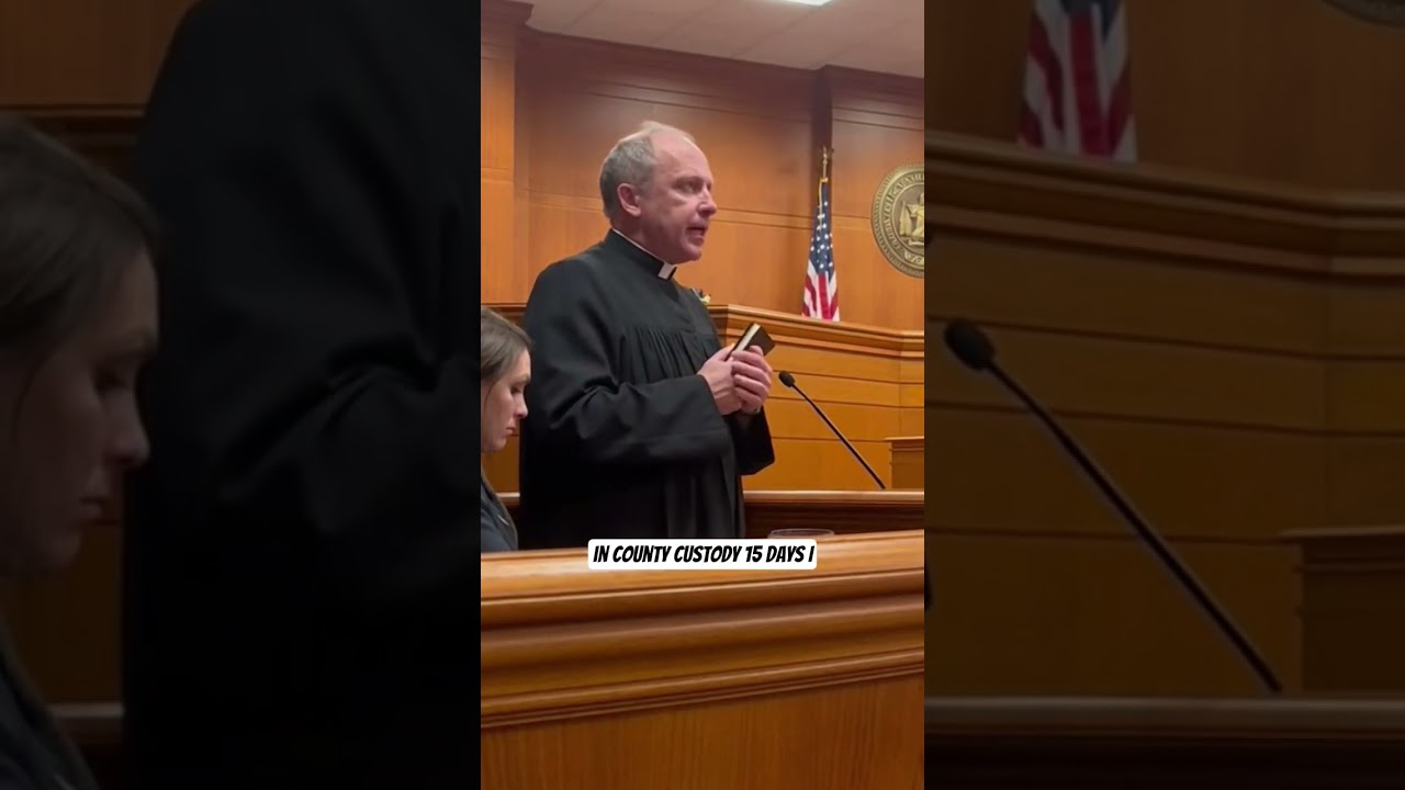 Judge Freezes When Priest Reveals the Truth #courtroom #funny #courtcase