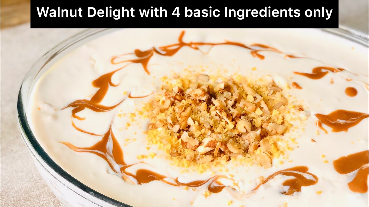 Walnut Delight Recipe - 5 minute Easiest cold dessert