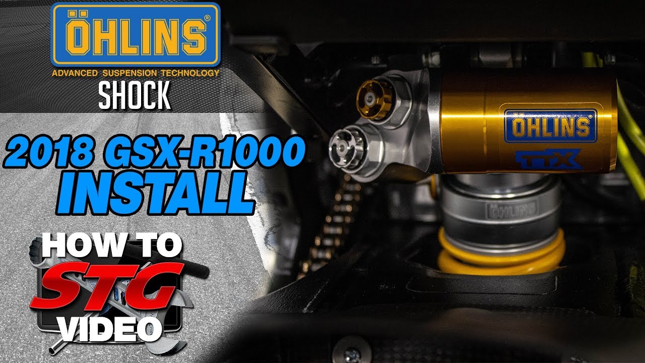 Установка амортизатора Ohlins Suzuki GSX-R1000 2018 года | Экипировка для спортбайка и трека