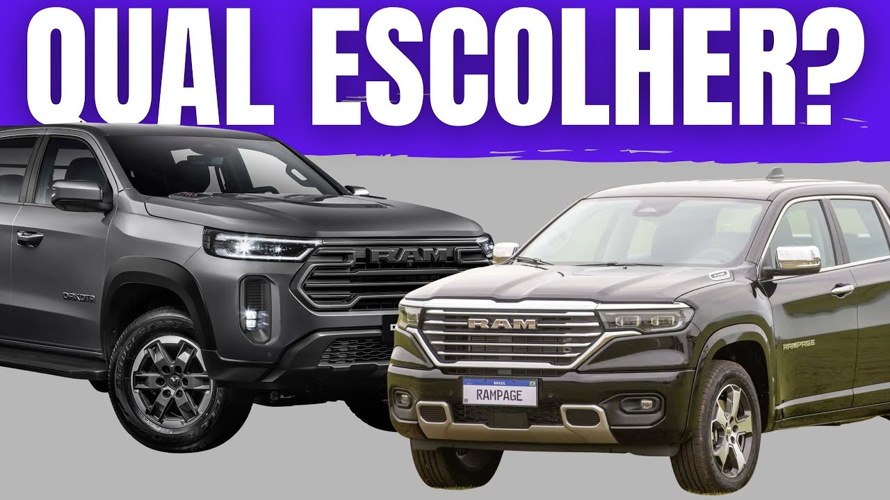 COMPARATIVO! NOVA RAM DAKOTA 2026 VS RAMPAGE LARAMIE 2026! MESMO MOTOR COM TAMANHOS DIFERENTES!