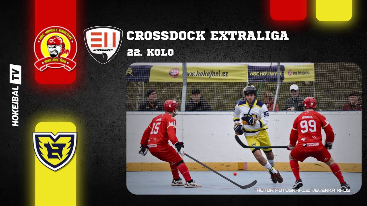 Highlights 22.kola CROSSDOCK Extraligy hokejbalu | HBC Hradec Králové 1988 vs. HBC Hostivař