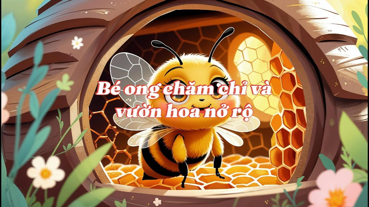 Bé ong chăm chỉ và vườn hoa nở rộ