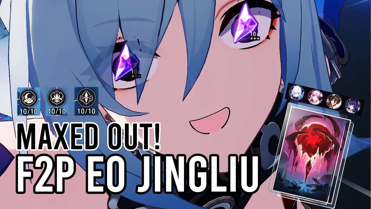 Maxed out F2P Jingliu vs v1.4 MoC 10 Both Side Showcase | Honkai Star Rail