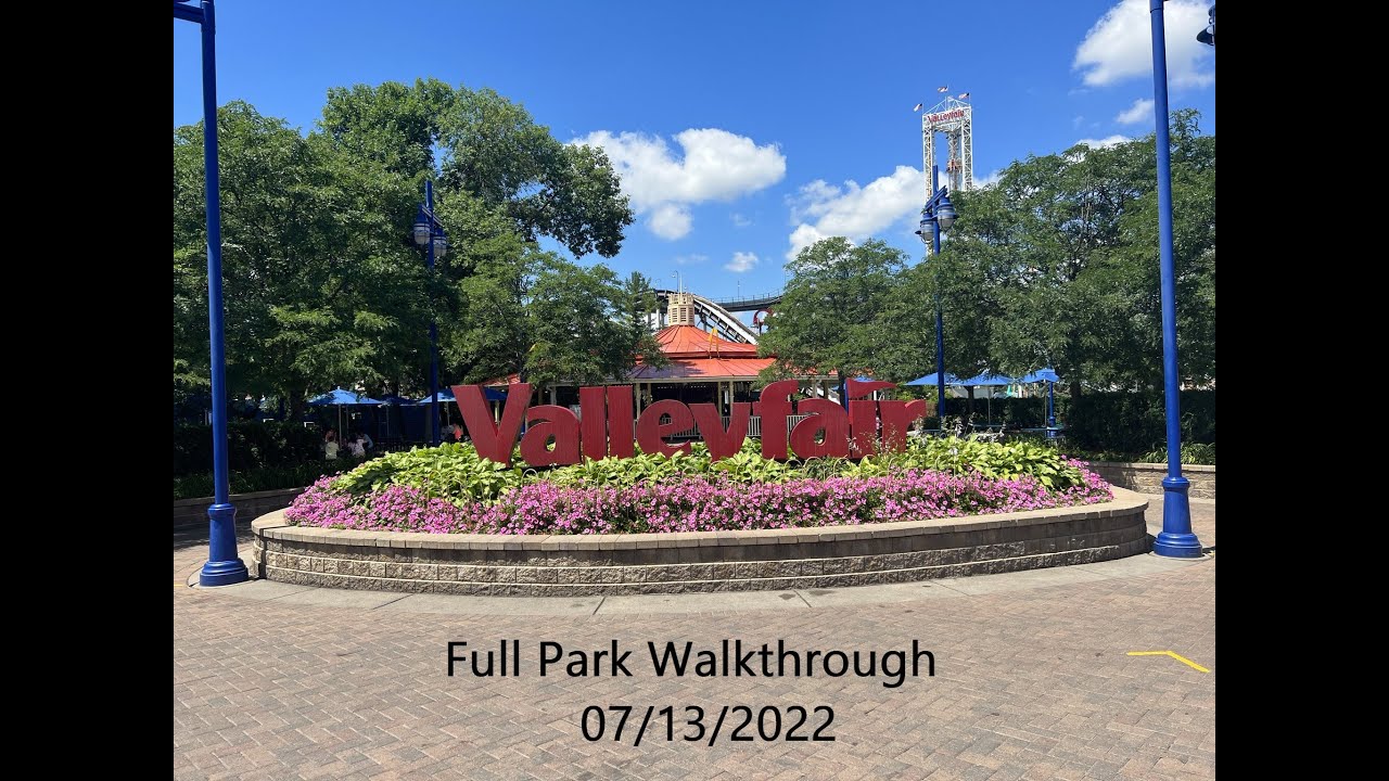 Valleyfair Amusement Park: Full Park Walkthrough 07/13/22 (Unedited) (No Commentary)