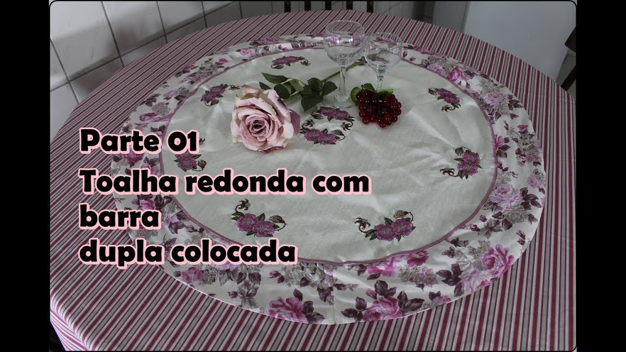 Toalha redonda com barra colocada parte 01