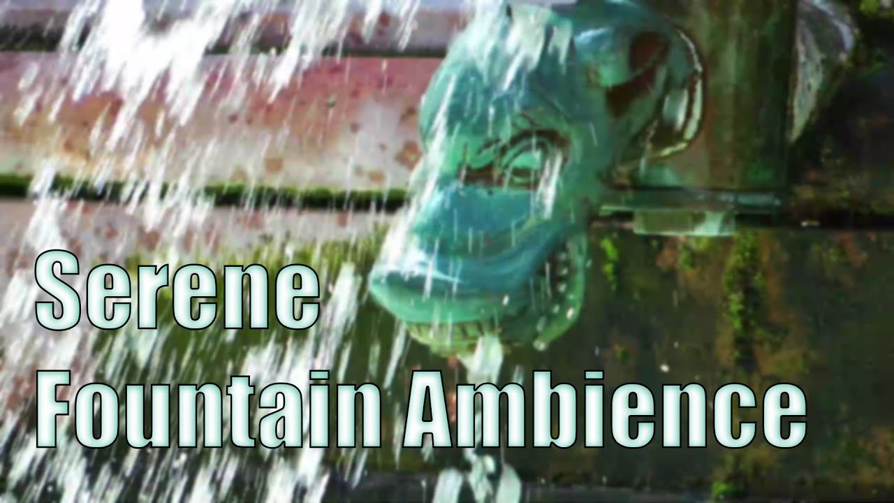 3 Hours of Serene Fountain Ambience with Dragon Statue and Water Splashes