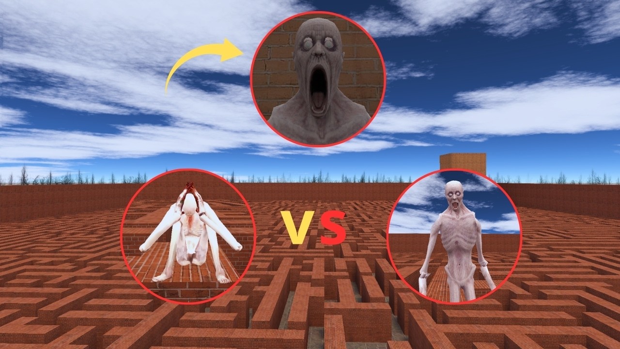 SCP-096 vs SCP-096 RAGE The Ultimate Maze Battle #MODZO.EXE