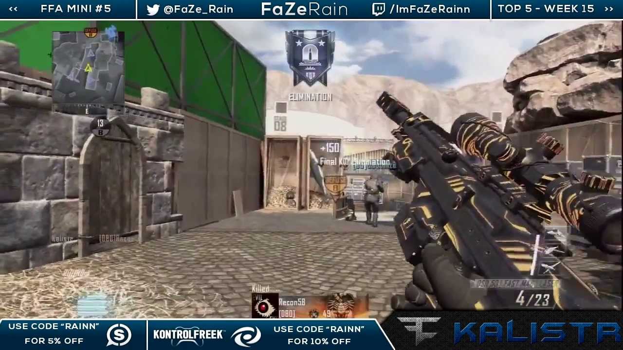 FaZe Rain : Top 5 Plays Of The Week - Week 16
