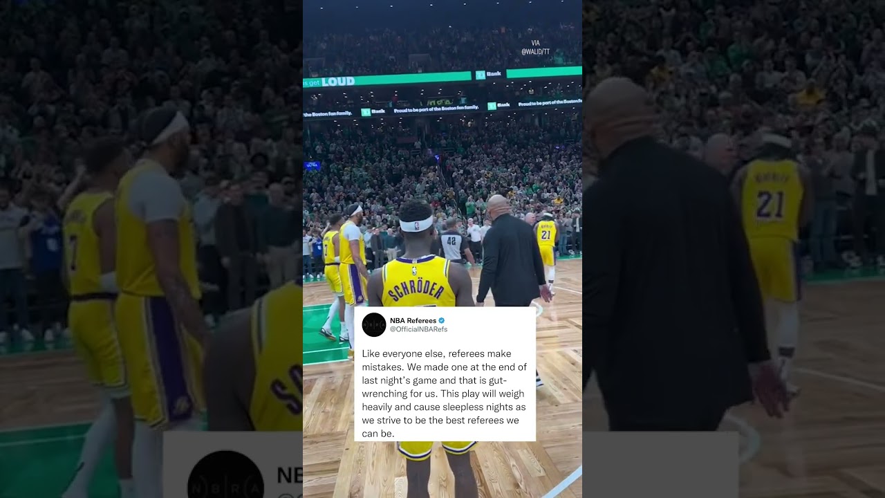 The NBA refs released a statement following the controversy in Saturday's Lakers-Celtics matchup 👀