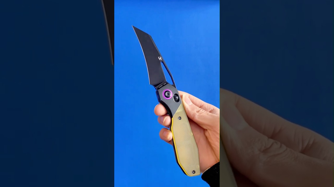 Kansept QTRO Elmax Blade Titanium and Ultem Handle Crossbar Lock Folding Knife
