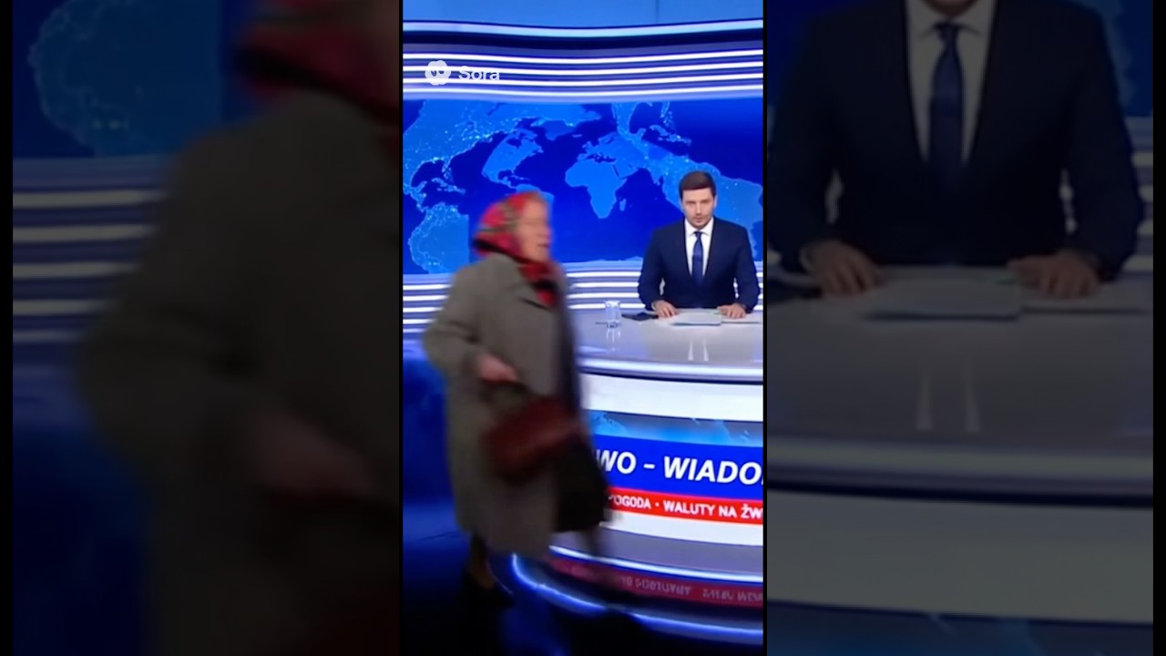 Babcia wbiła się na żywo do wiadomości! 🤣 #polska #zabawa #śmieszne #dlaciebie #memy #wiral