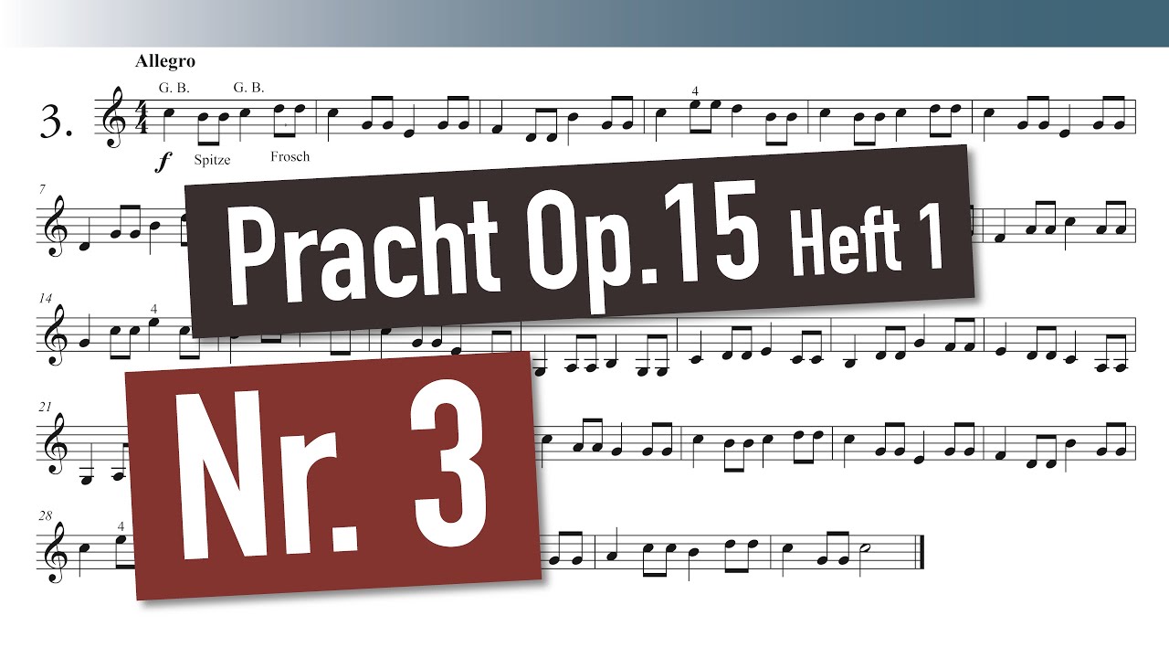 Robert Pracht - Neue Violin Etüden Op. 15 (Heft 1) - Nr. 3