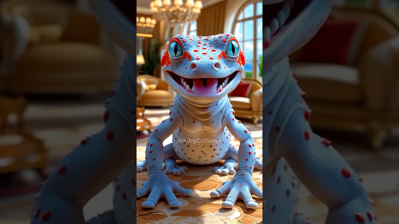 Suara Tokek - Animasi Tokek Lucu Menyeramkan #tokek #suaratokek #gecko #tokekraksasa