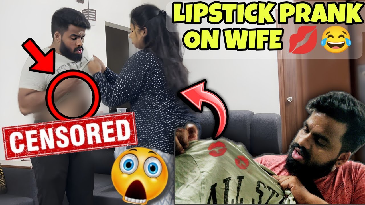 Lipstick Prank 💄👄| She Got Angry😡| Prank On Wife | Prank Went Wrong😰 | Cheating Prank | KL With TN