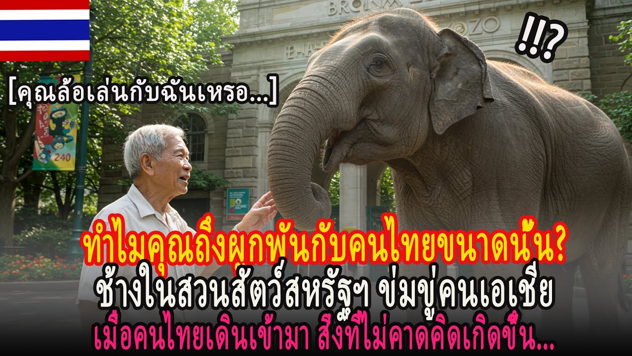 ช้างในสวนสัตว์สหรัฐฯ ข่มขู่คนเอเชีย เมื่อคนไทยเดินเข้ามา สิ่งที่ไม่คาดคิดเกิดขึ้น...