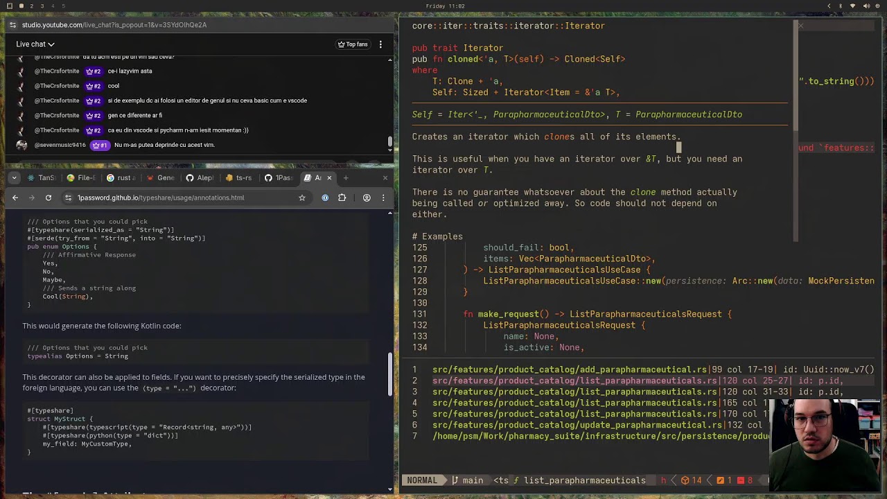 Live 34: Programez în continuare la aplicația pentru farmacii (#rust, #typescript) - 6 Mar 2026