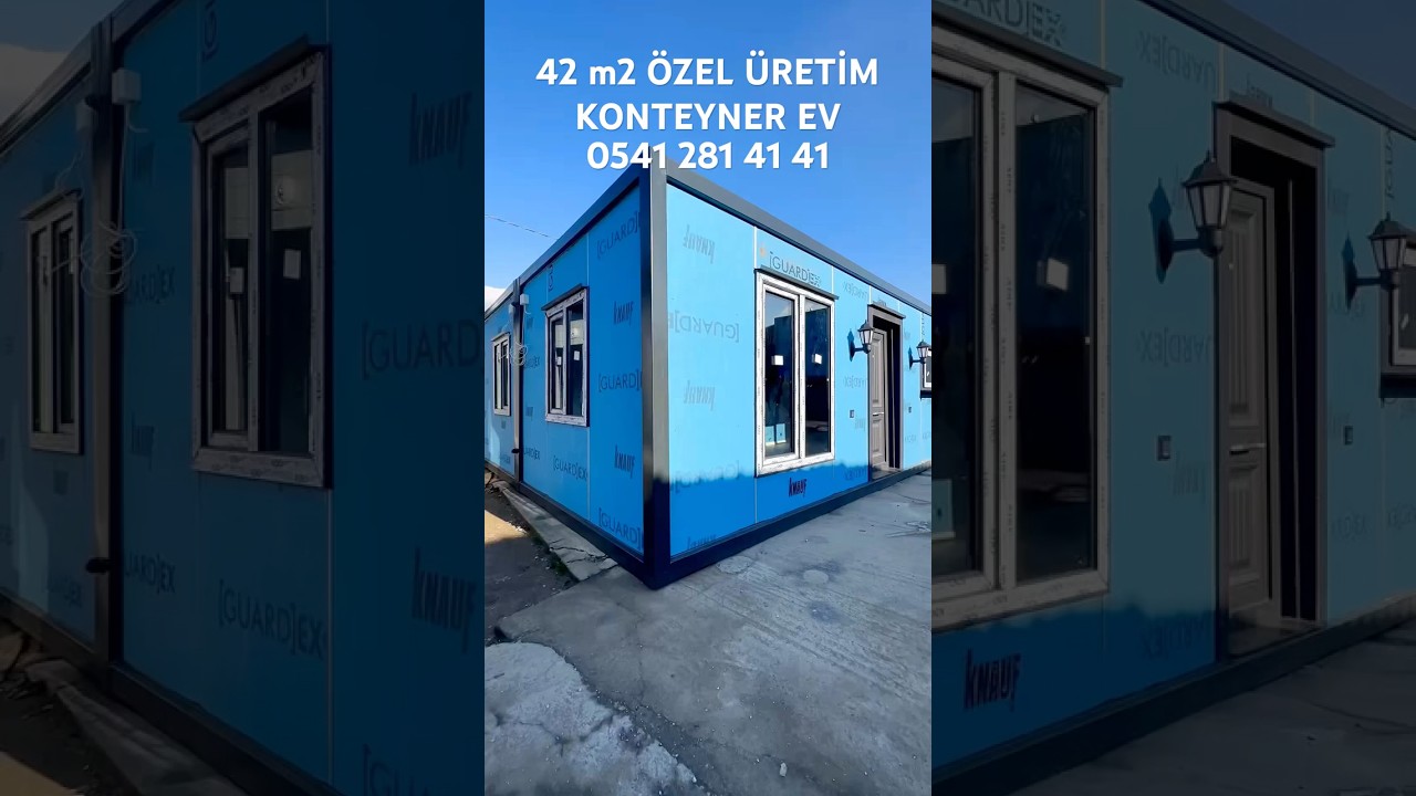 42 m2 KNAUF GUARDEX KAPLAMA TAŞ Y&Uuml;N&Uuml; YALITIMLI KONTEYNER EV MODELİMİZ