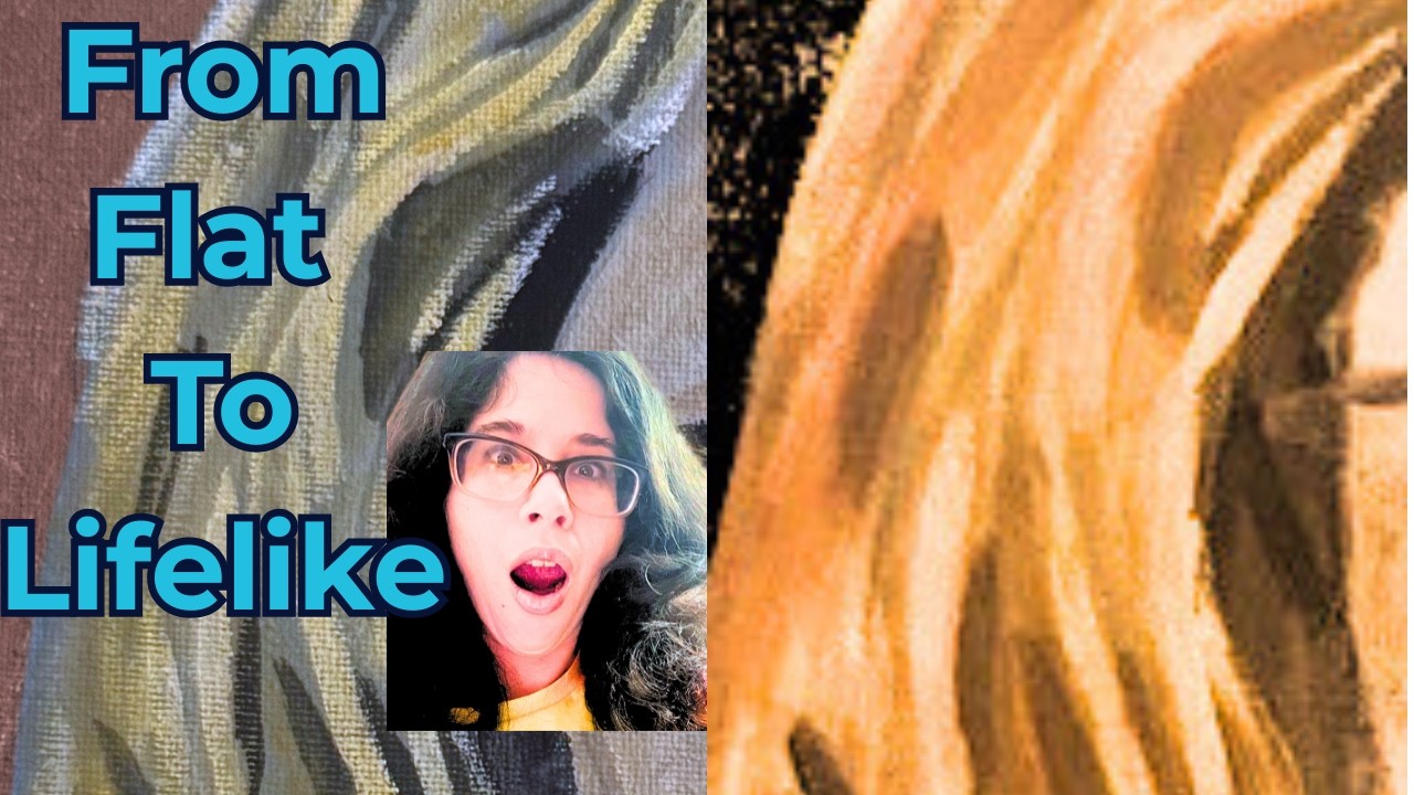 How To Paint Lifelike Shiny Auburn Hair #lifelikepainting 