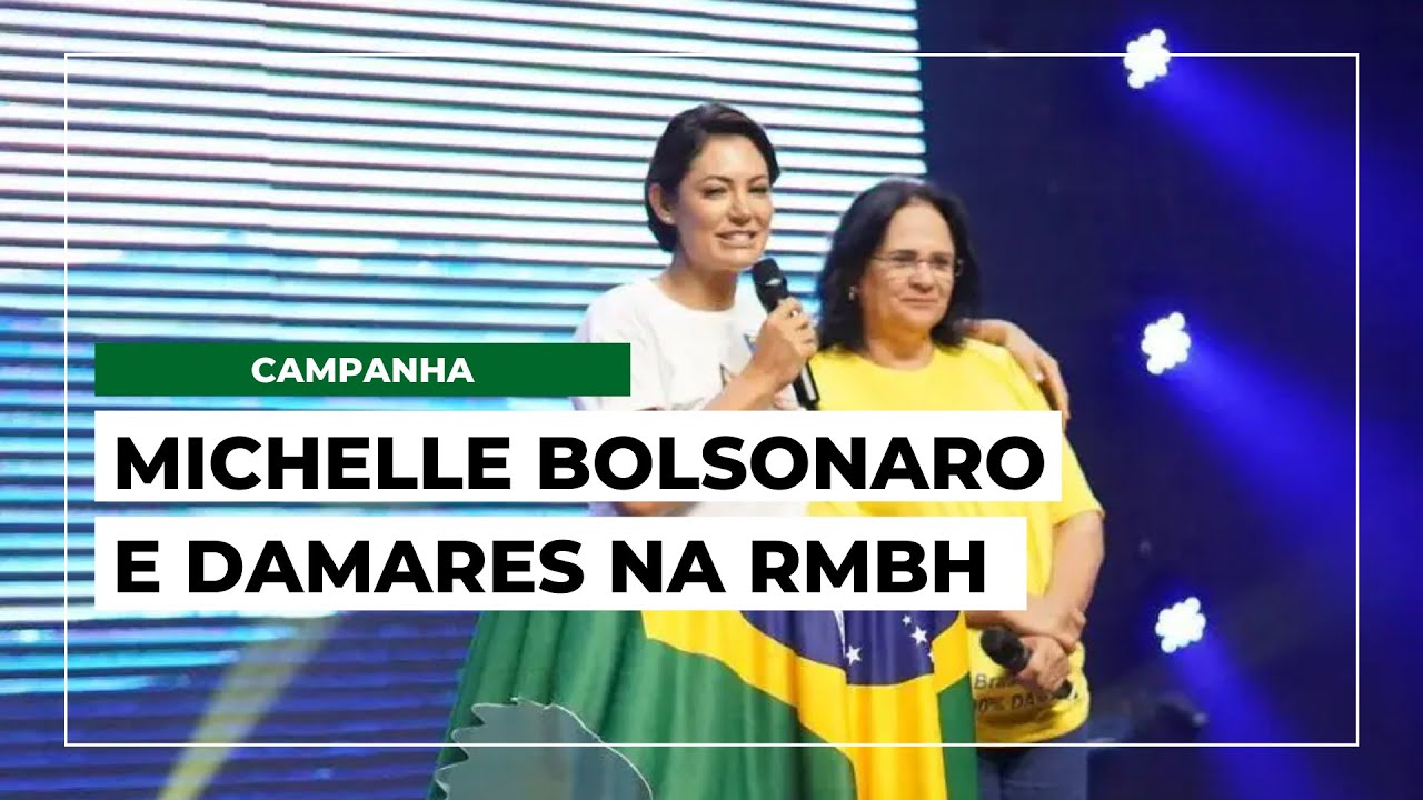 Michelle Bolsonaro e Damares Alves em Ribeirão das Neves - acompanhe ao vivo