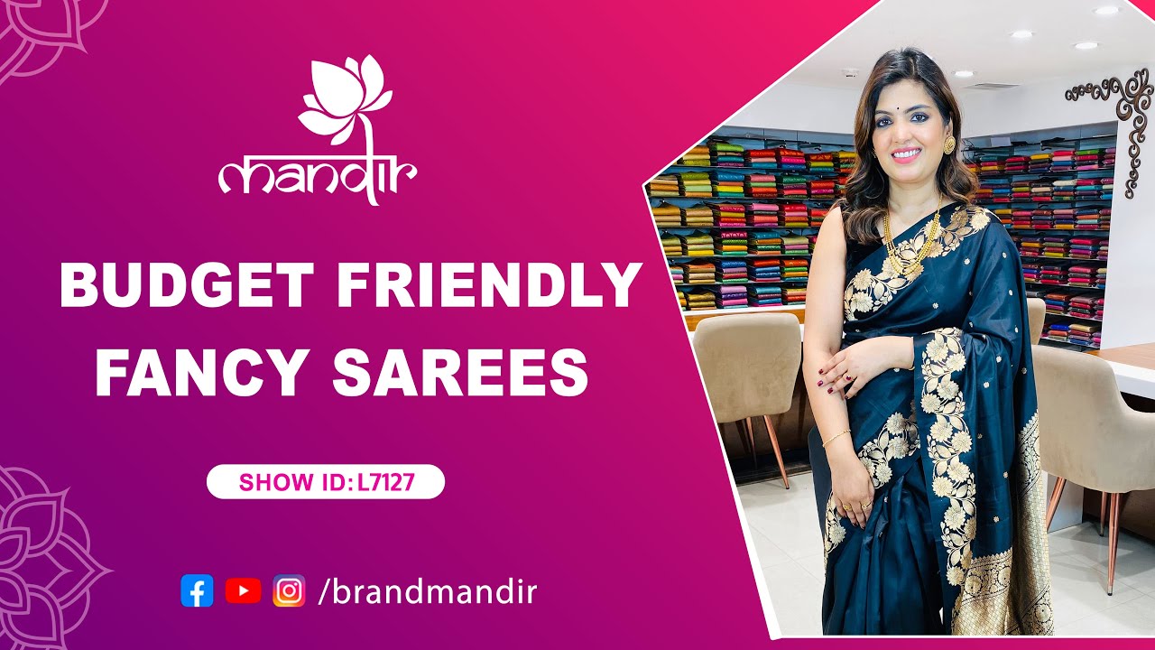 Budget Friendly Fancy Sarees Collection | WhatsApp Number 733 733 7000 | Brand Mandir Sarees LIVE