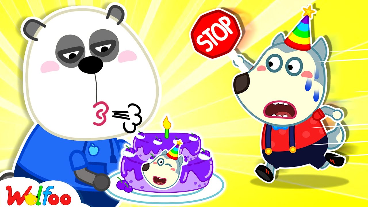 Oh No! Pando's Blowing Out My Birthday Cake Candle! 🎂😱 | Funny Kids Cartoon | Wolfoo Channel