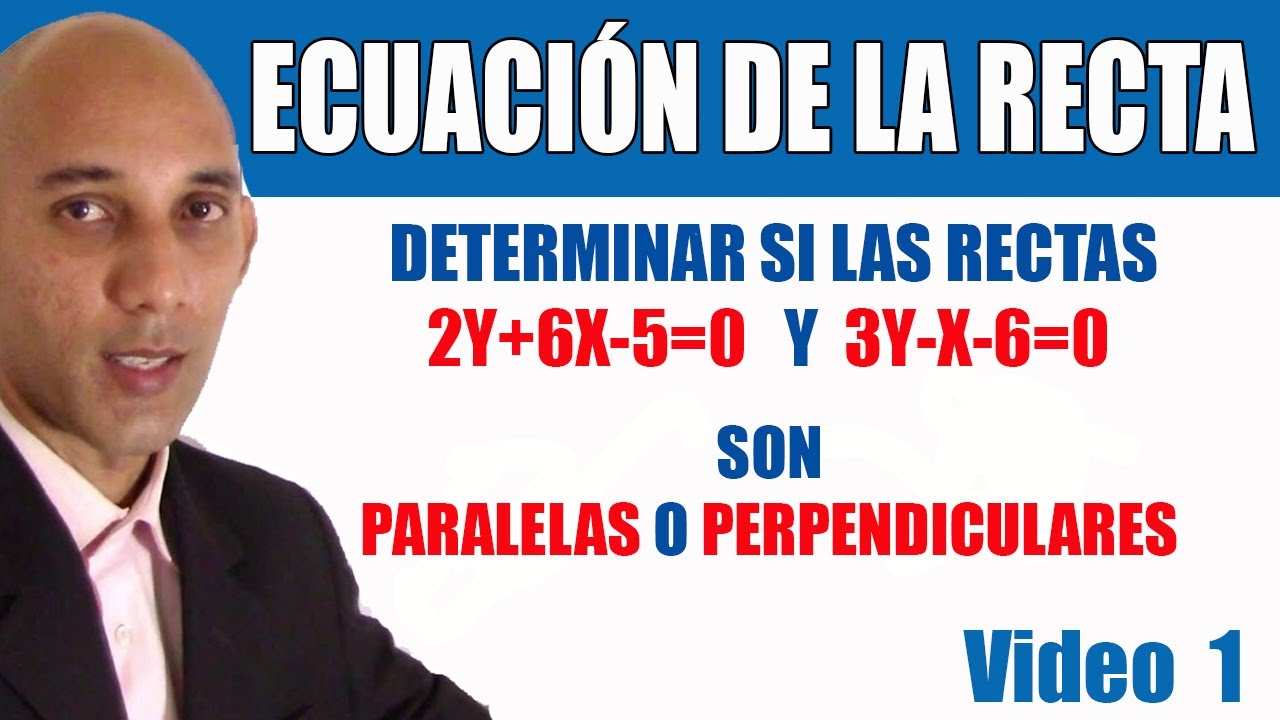 Determinar si las rectas son paralelas o perpendiculares - Video # 1