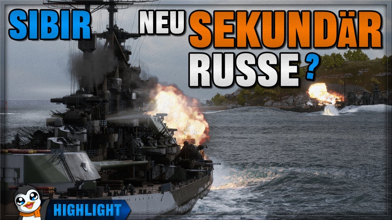 Russe mit Sekundärbatterie + F-Button - Sibir - World of Warships [Stream Highlight]