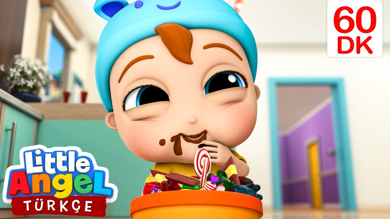 Can Bebek 🍭 Fazla Abur Cubur Karnımızı Ağrıtır🍭| Eğlenceli Öğretici Çocuk Şarkıları | Little Angel