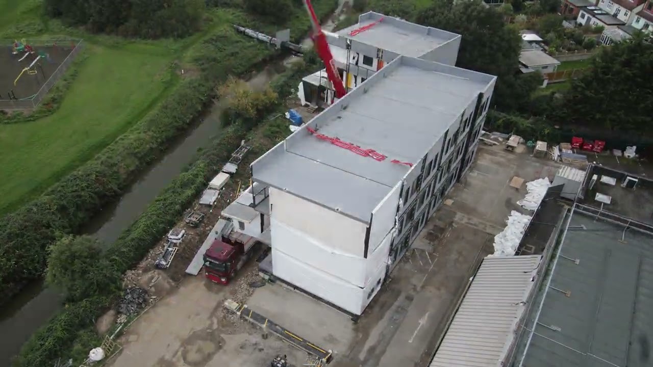 Park View YMCA Romford on-site assembly time-lapse