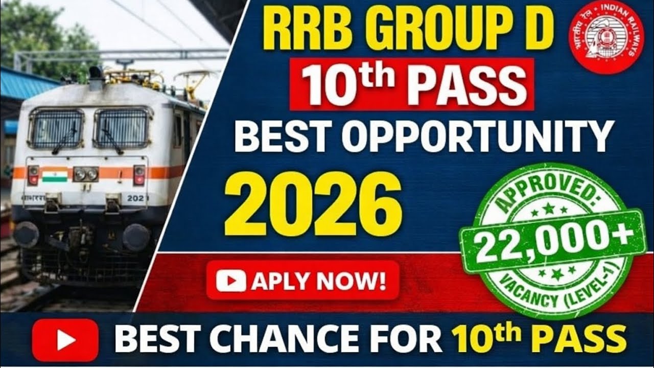 📢 RRB Group D 2026 | 10th Pass Best Opportunity 🚆 | Railway Vacancy 2026