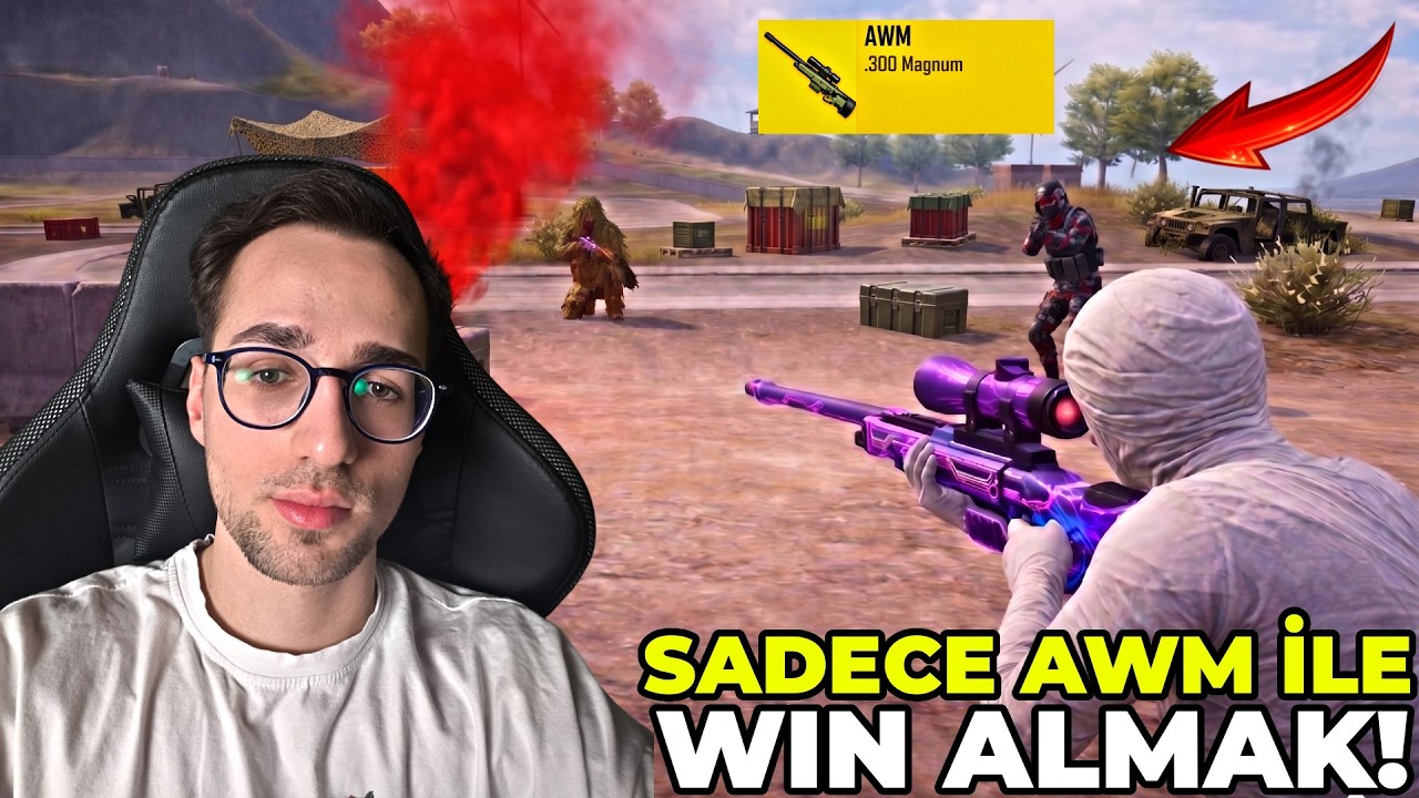 SADECE AWM İLE WIN ALMAK! (AWM KALDIRILMIŞ) PUBG MOBILE