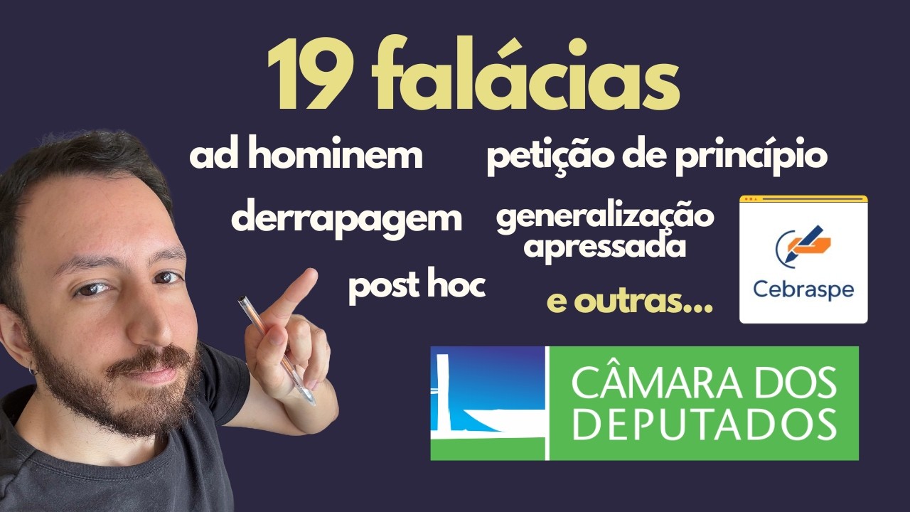 🚨 19 falácias lógicas que você precisa saber para concursos 🚨