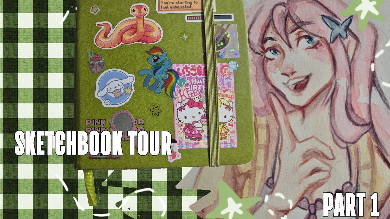 Sketchbook tour and yapping 🌿🌾/ little square sketchbook