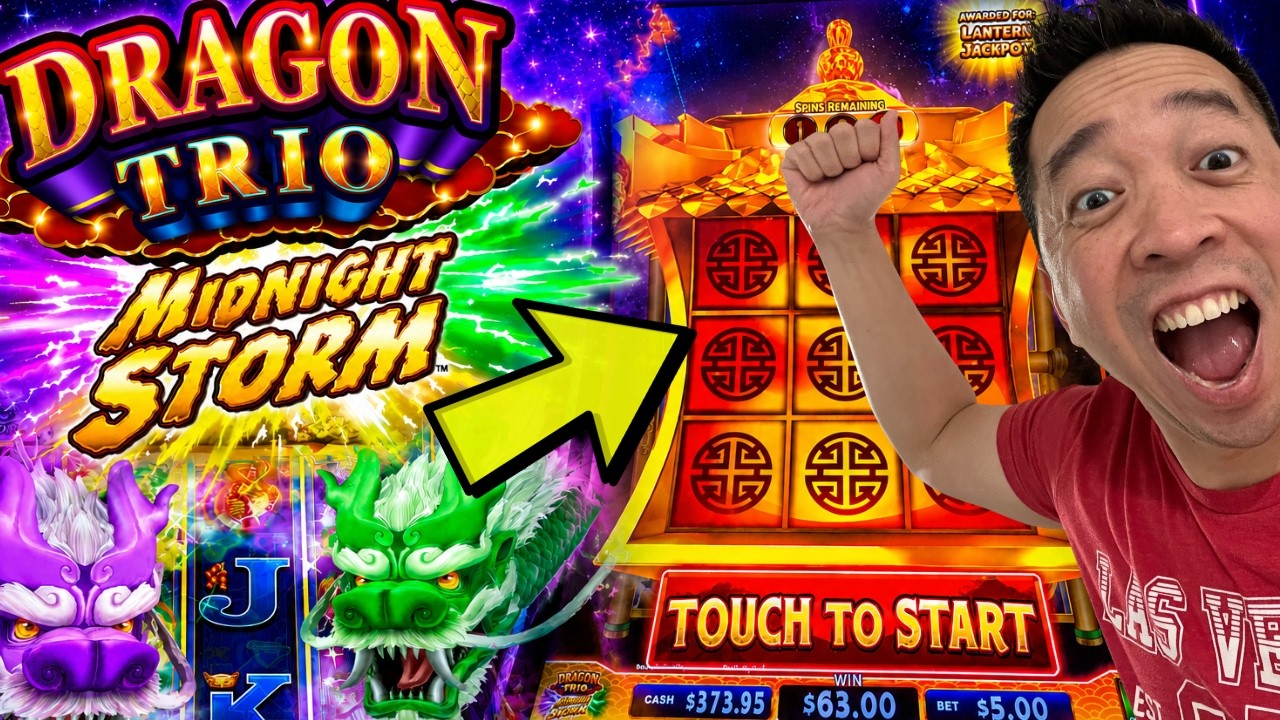 NEW! DRAGON TRIO MIDNIGHT STORM 🐲 FINALLY! HOLD & SPIN FEATURE!! Slot Machine (LIGHT & WONDER)