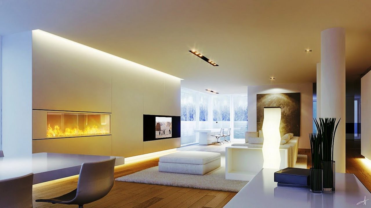 Modern lighting in the living room