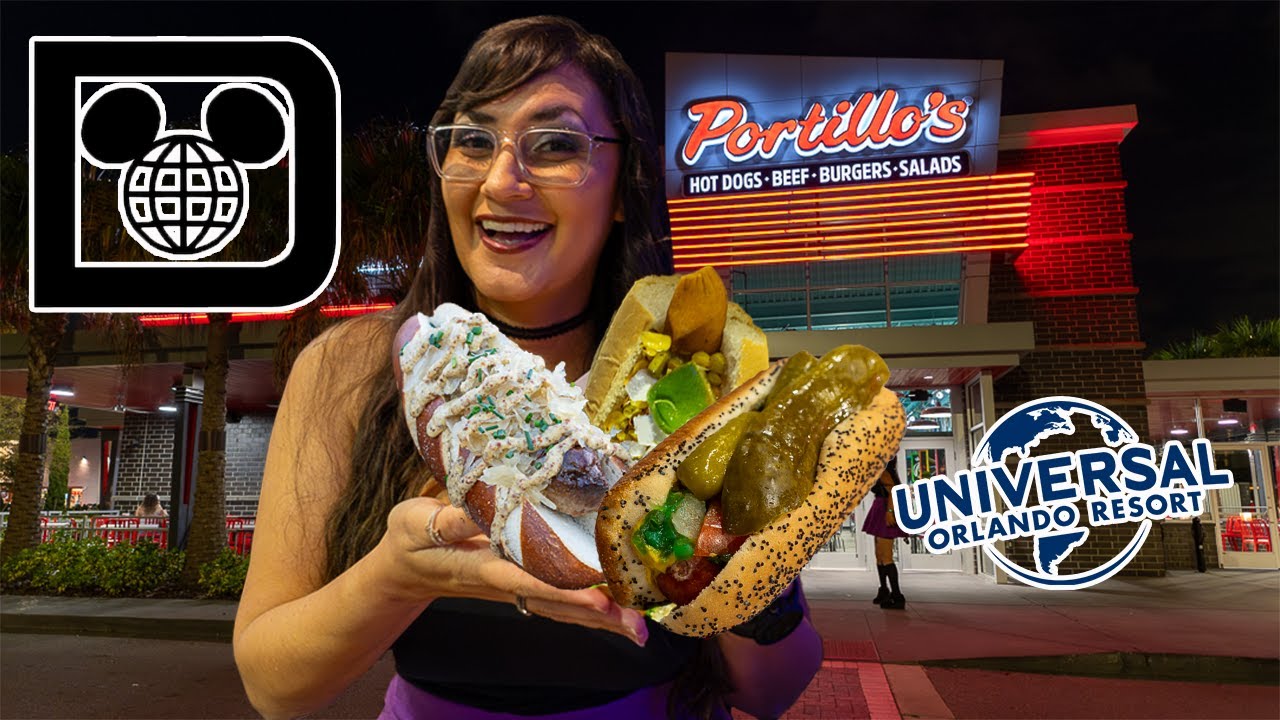Orlando Hot Dog Challenge 🌭 Disney vs Universal vs Portillo's