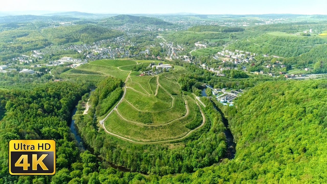 Flug über Alberoda und Bad Schlema bei 