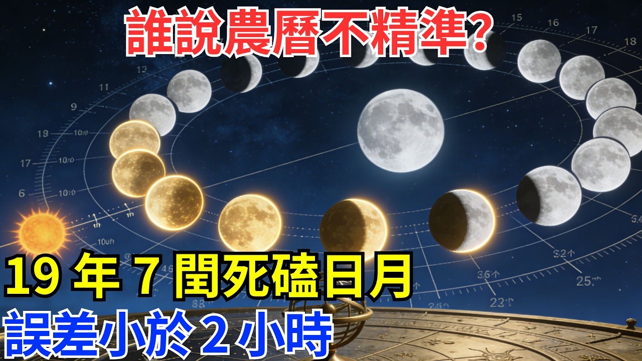 打臉「閏月=不準確」！中國農歷用「19年7閏」死磕太陽月亮誤差＜2小時，而格裏高利歷每3300年就漂移1天#基建 #科技 #科普 #奇跡 #世界奇跡 #基建狂魔