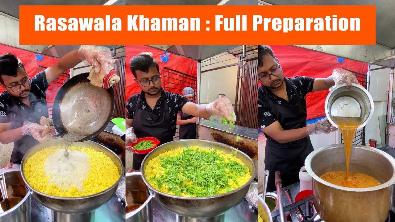 Full Preparation of Rasawala Khaman | कैसे सुरती रसवाला खमण बनाते है ? | Surat City Food Vlog