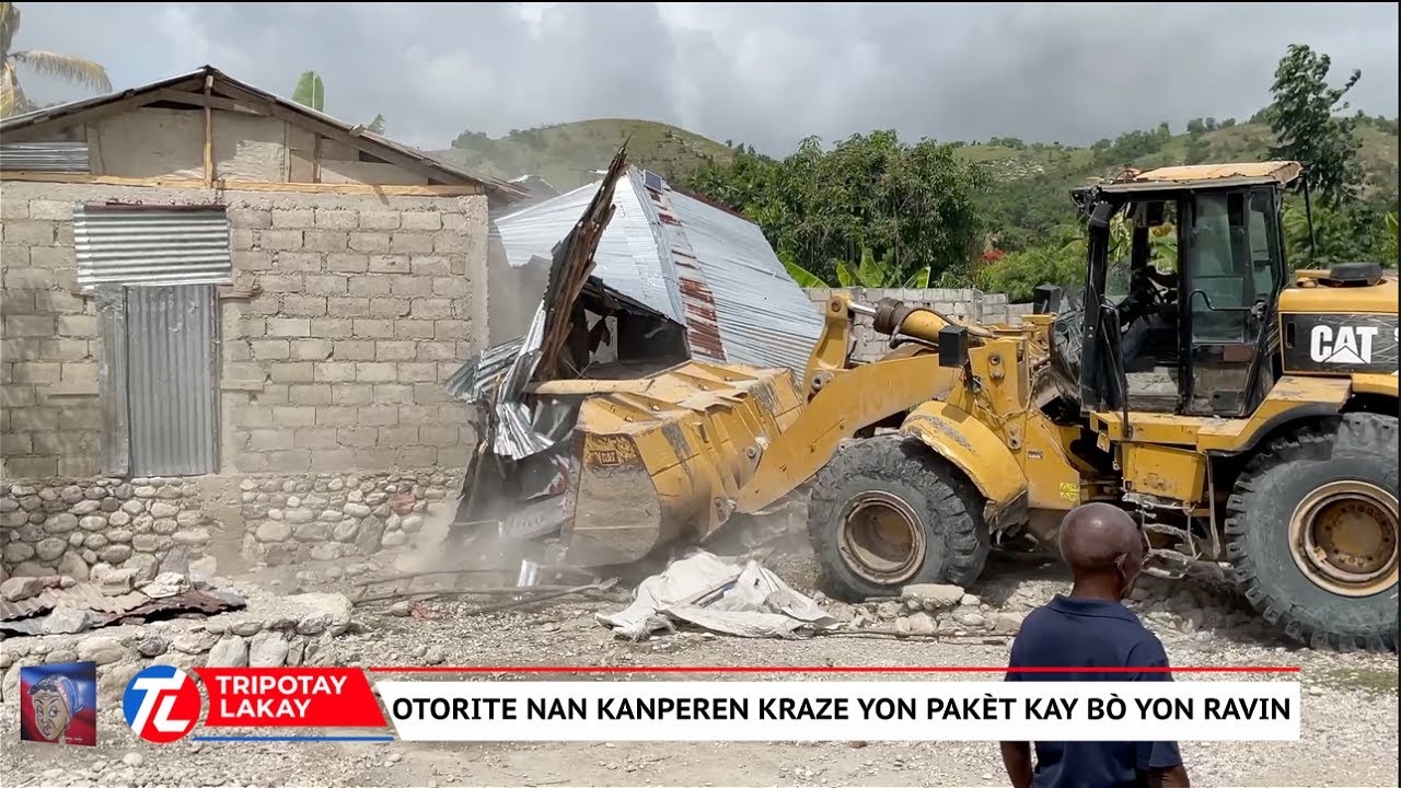 Pwoblèm pirèd! Otorite nan Kanperen debake ak lapolis, materyèl, kraze yon pakèt kay bò yon ravin