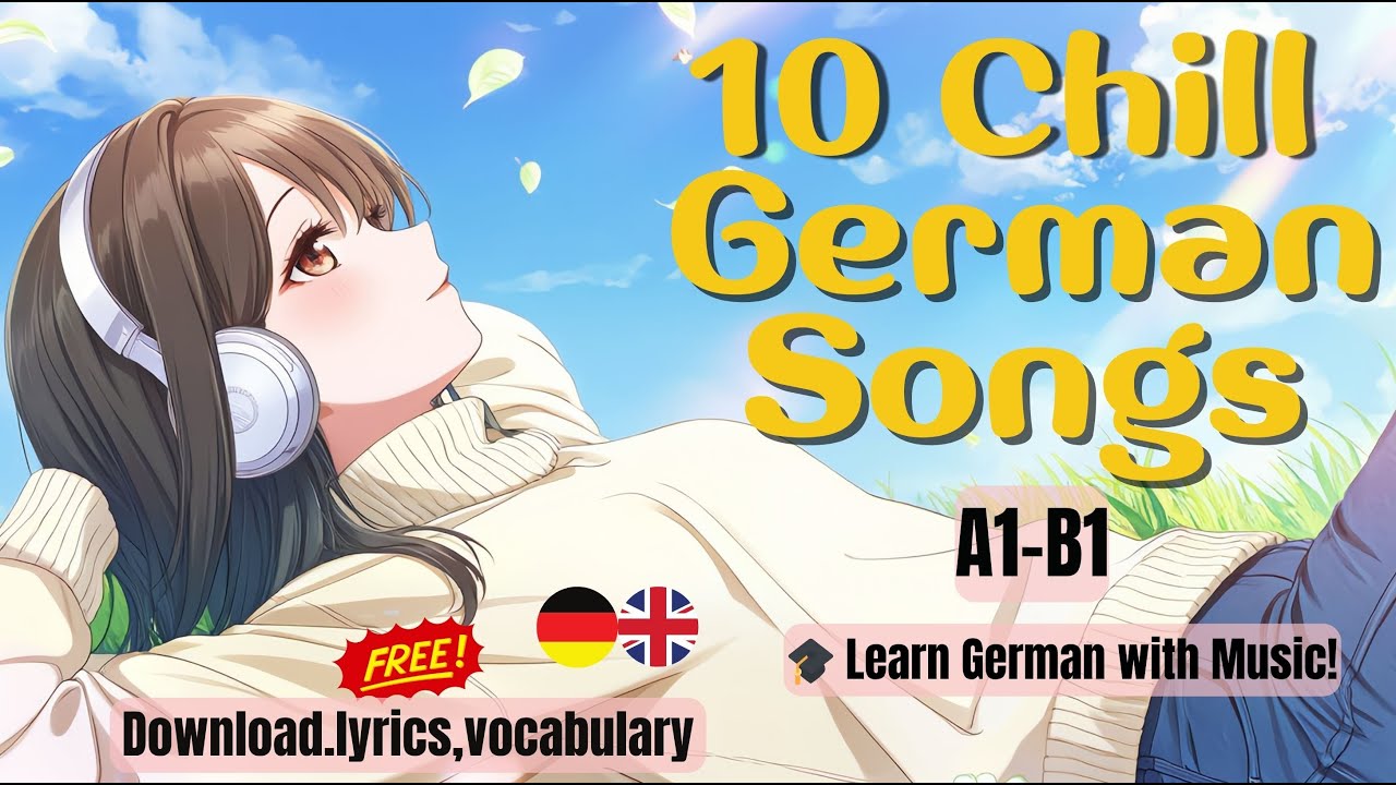 10 Chill German Songs for Relaxed Learning 🌙 | Relax & Learn German Vocabulary & Verbs